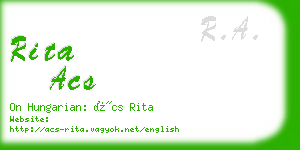 rita acs business card